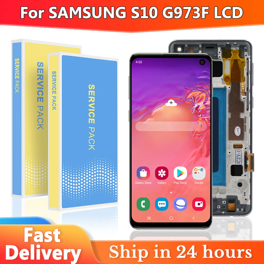 tft-quality-for-samsung-s10-sm-g973f-sm-g973u-sm-g973w-lcd-display-touch-screen-digitizer-for-samsung-s10-lcd-with-frame