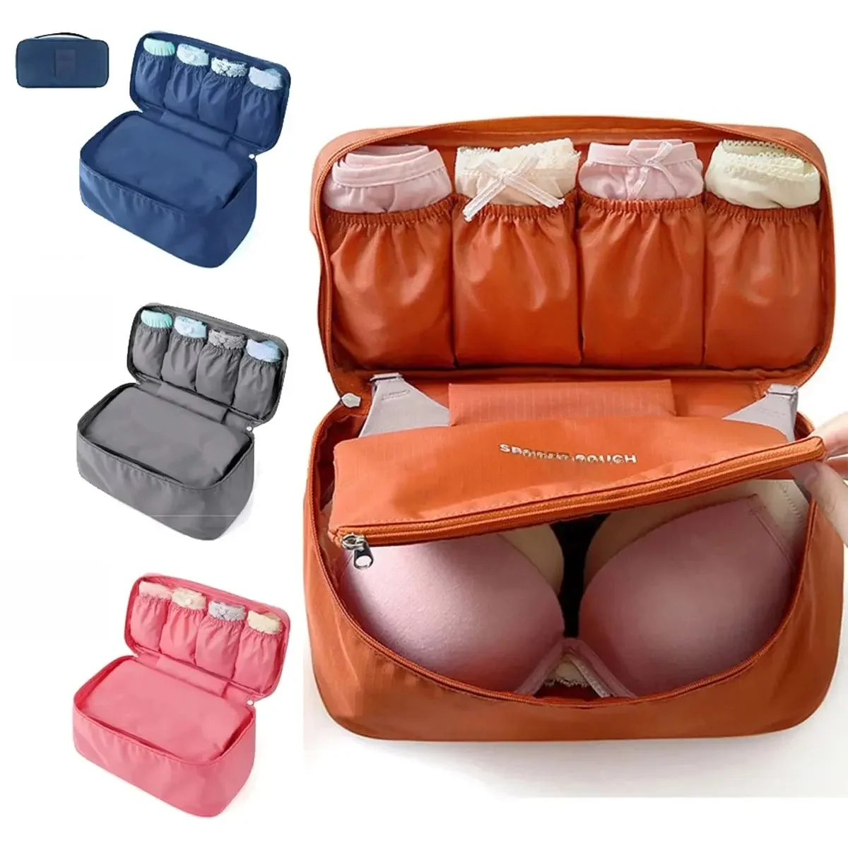 Sac de rangement de voyage Portable, sacs de rangement multifonctions pour soutien-gorge et sous-vêtements, trousse de toilette et de cosmétiques pour voyage en plein air