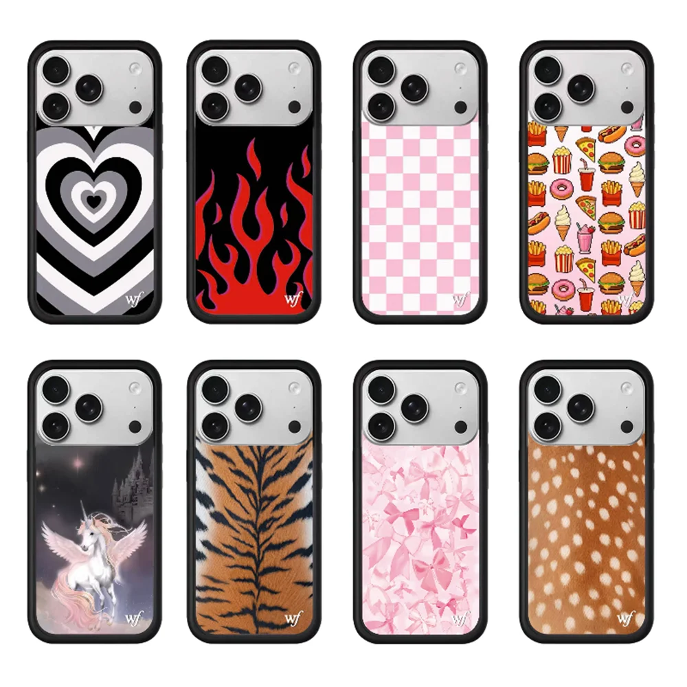 New 2026 Wildflower Plaid Heart Tiger Phone Case For iPhone 