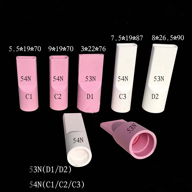 Tig dysza kubek ceramiczny soczewka gazowa Collet dla Wp17/18/26 palnik płaski kształt spawania