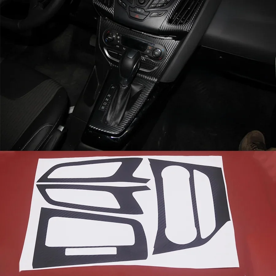 Naklejka z włókna węglowego do Ford Focus 3 Tuning MK3 AT LHD 2012-2013 Stylizacja samochodu Wewnętrzny panel konsoli środkowej Naklejka na kratkę wentylacyjną — zdjęcie 2