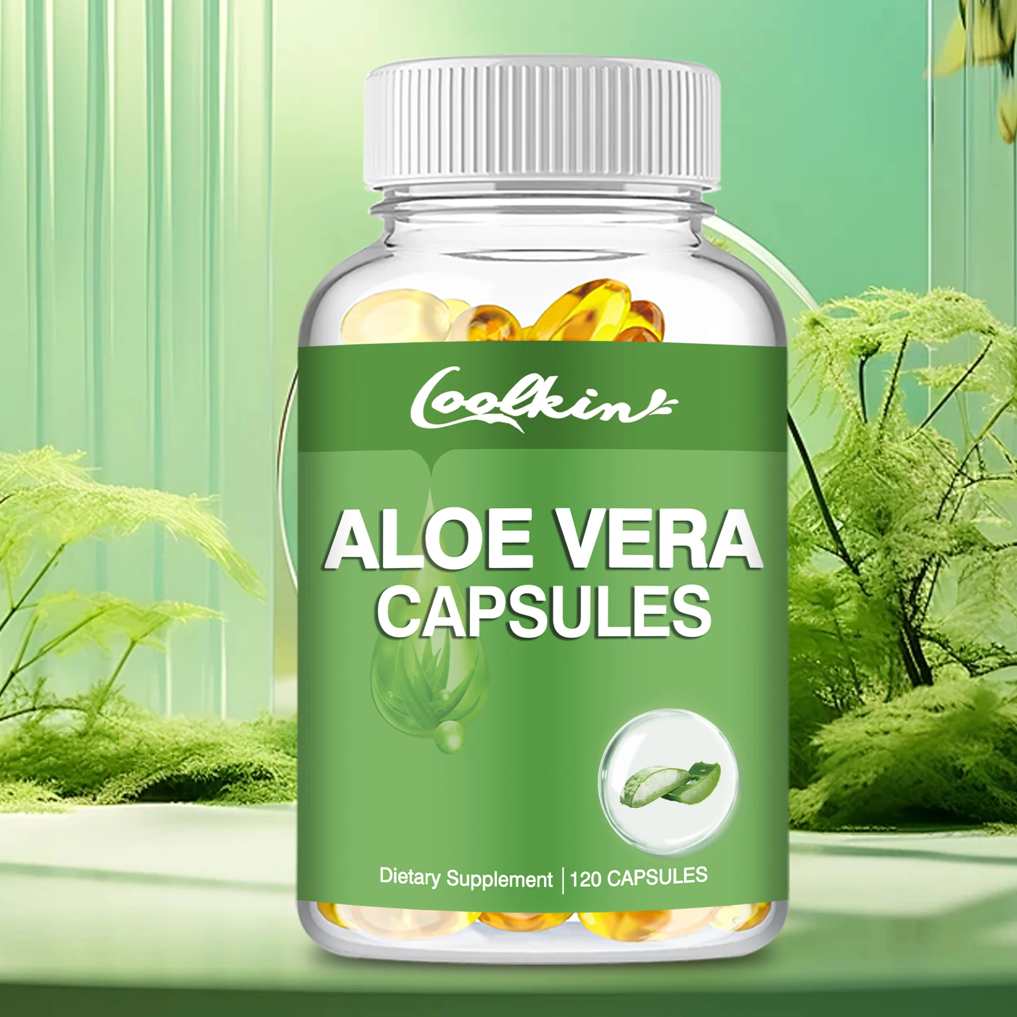 Aloe Vera Extract Capsules - Burn Fat, Cleanse The Intestines, Promote Digestion and Metabolism - 120 Capsules