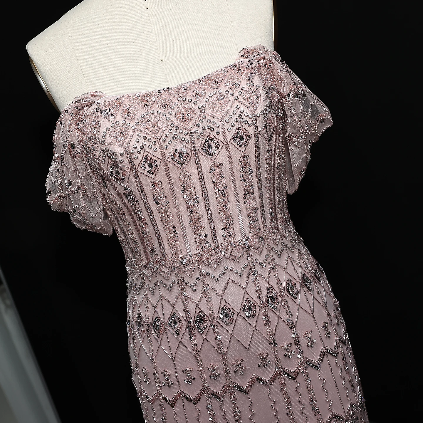Sharon Said Luxuriöses Dubai Grünes Meerjungfrauenkleid Arabisches Abendkleid Fliederfarbene Flügelärmel 2026 Damen Hochzeitsfeierkleider SS291 Maßanfertigung – Detail 31