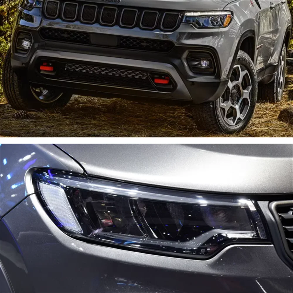 CHKKZT For Jeep Compass 2020 2021 2022 2023 front Car Headlight Cover Lens Shell Lampcover Lampshade Headlamp housing