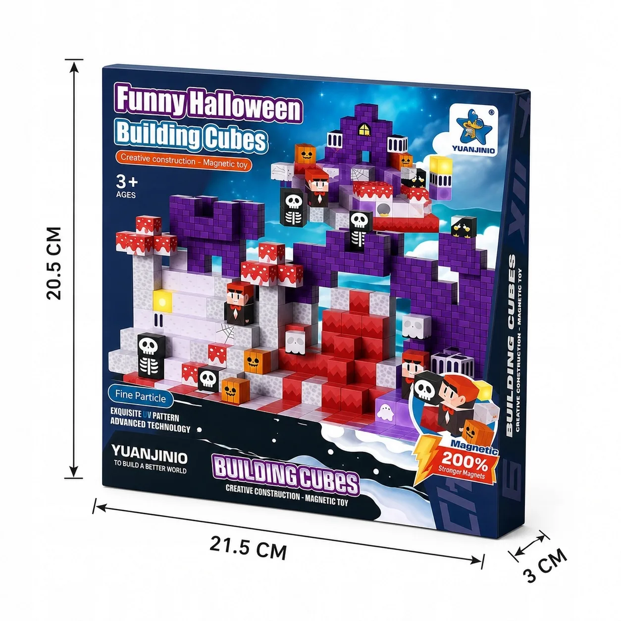 Klocki Magnetyczne Halloween Zamek 100 el. Kreatywne