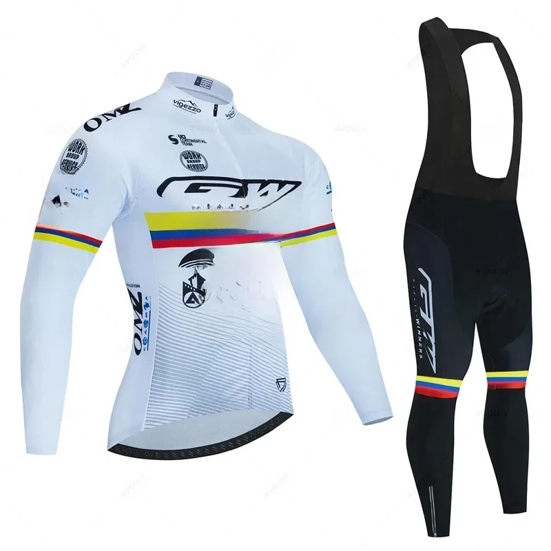 AliExpress NONE Gw Columbia Long Sleeve Cycling Jersey Set, Quick Dry Cycling Clothing, Bike Uniform, MTB Clothes, Bicycle Wear, Autumn