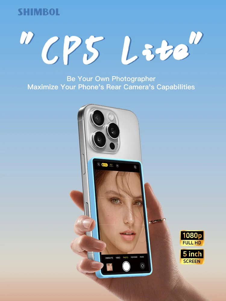 

Shimbol CP5 Lite Phone Vlog Magnetic Selfie Monitor Screen 5'' 1080p For iPhone X 13 16 Xiaomi 13 14 Ultra Samsung s23 s24 ultra