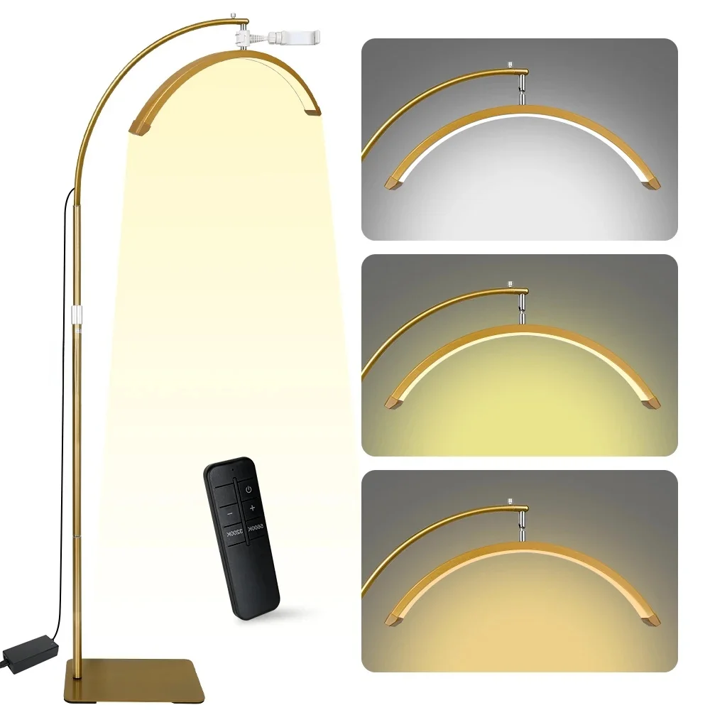 23-calowa lampa LED w kształcie półksiężyca, regulowane oświetlenie zimne i ciepłe z uchwytem na telefon do rzęs, makijażu twarzy, tatuażu i pielęgnacji skóry. — zdjęcie produktu 7
