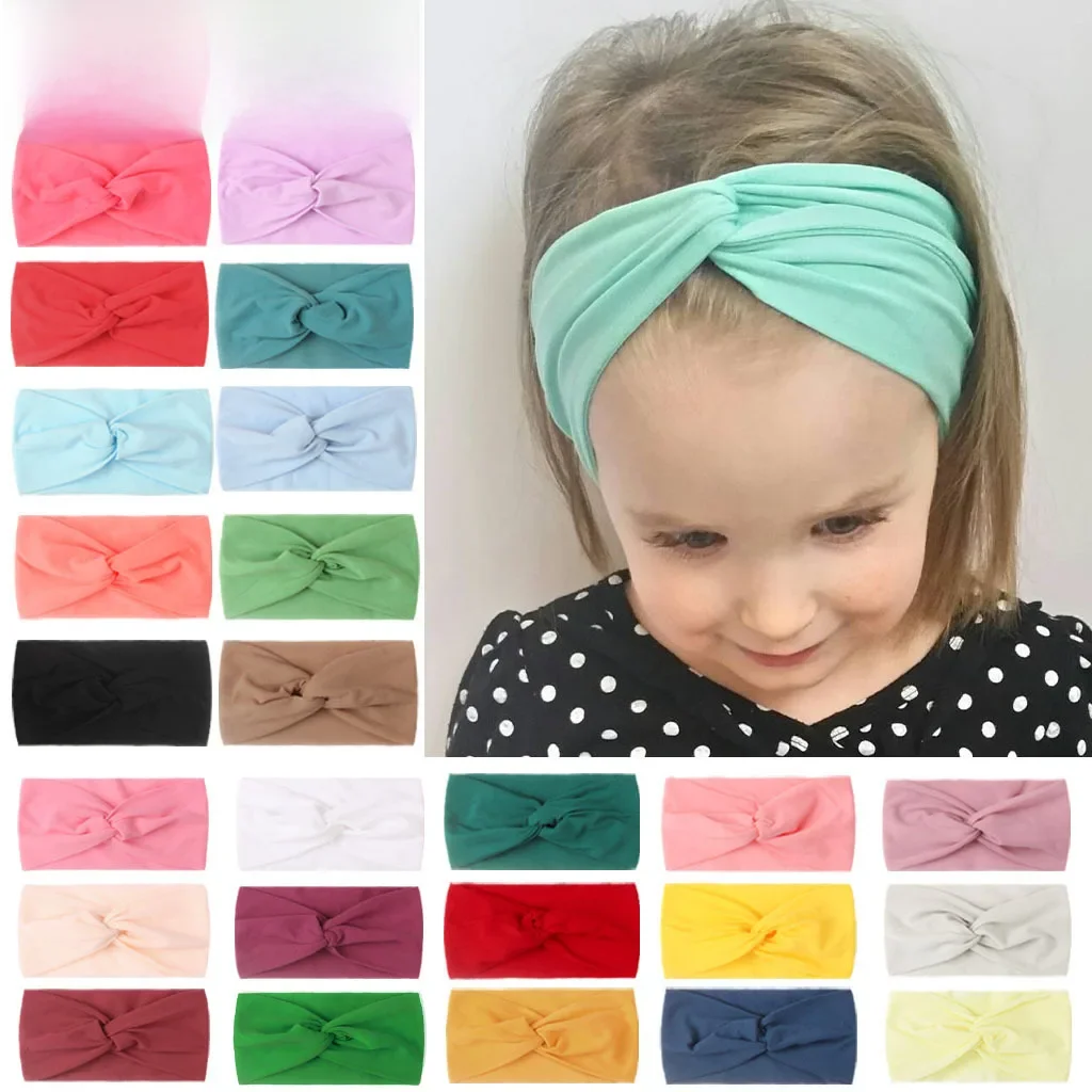 10 bandeaux en nylon super doux, élastiques, pour accessoires de coiffure DIY pour nouveau-nés, tout-petits et enfants
