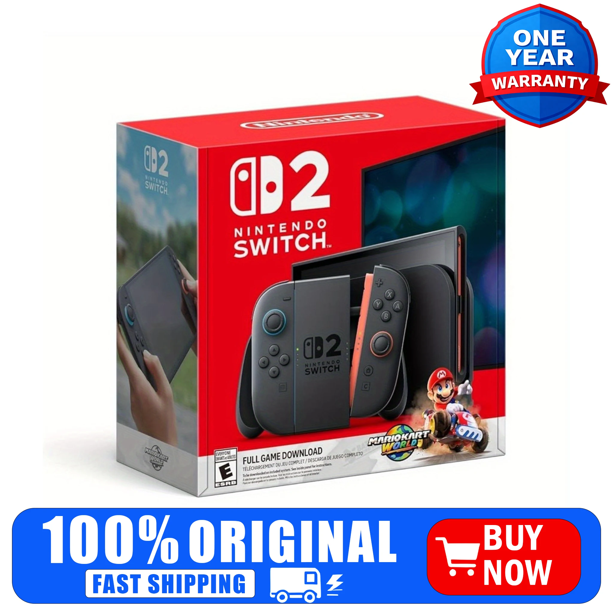 

Консоль Nintendo Switch 2 и комплект Mario Kart World - версия для США