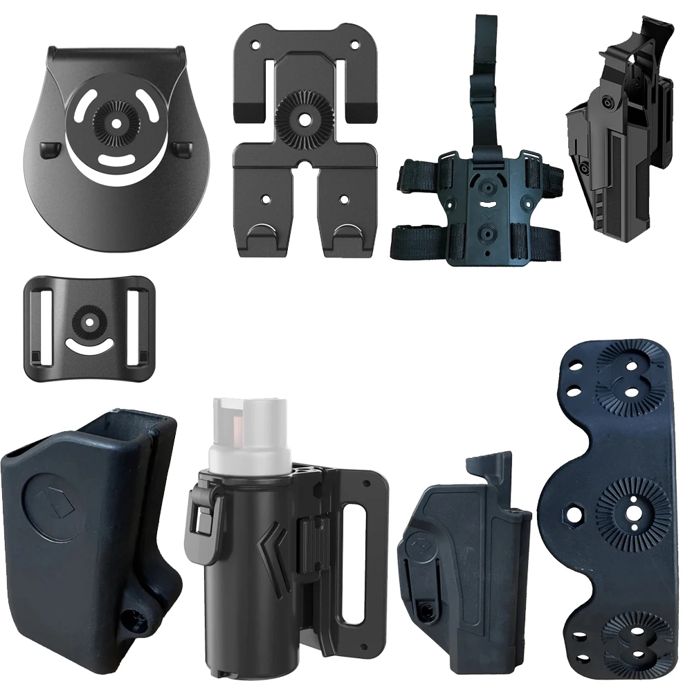 

Tactics t40 Series Holster gun belt drop leg low ride molle Inserts Paddle Pepper Spray Bearing Adjustable Pistol Mag Handcuff