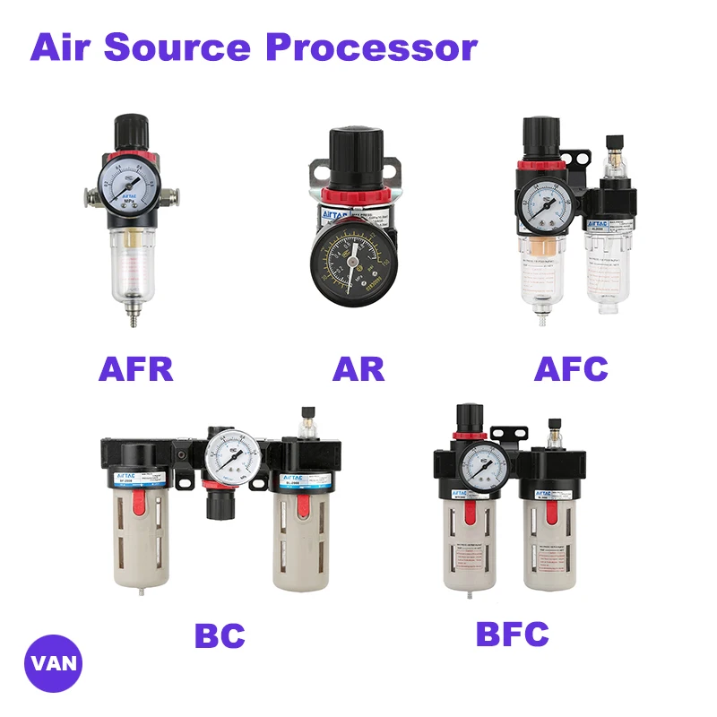 

AFR/AFC/AR Air Source Filter Processor Pressure Reducing Gauge Regulating Valve compressor oil water separator Pneumatic filter