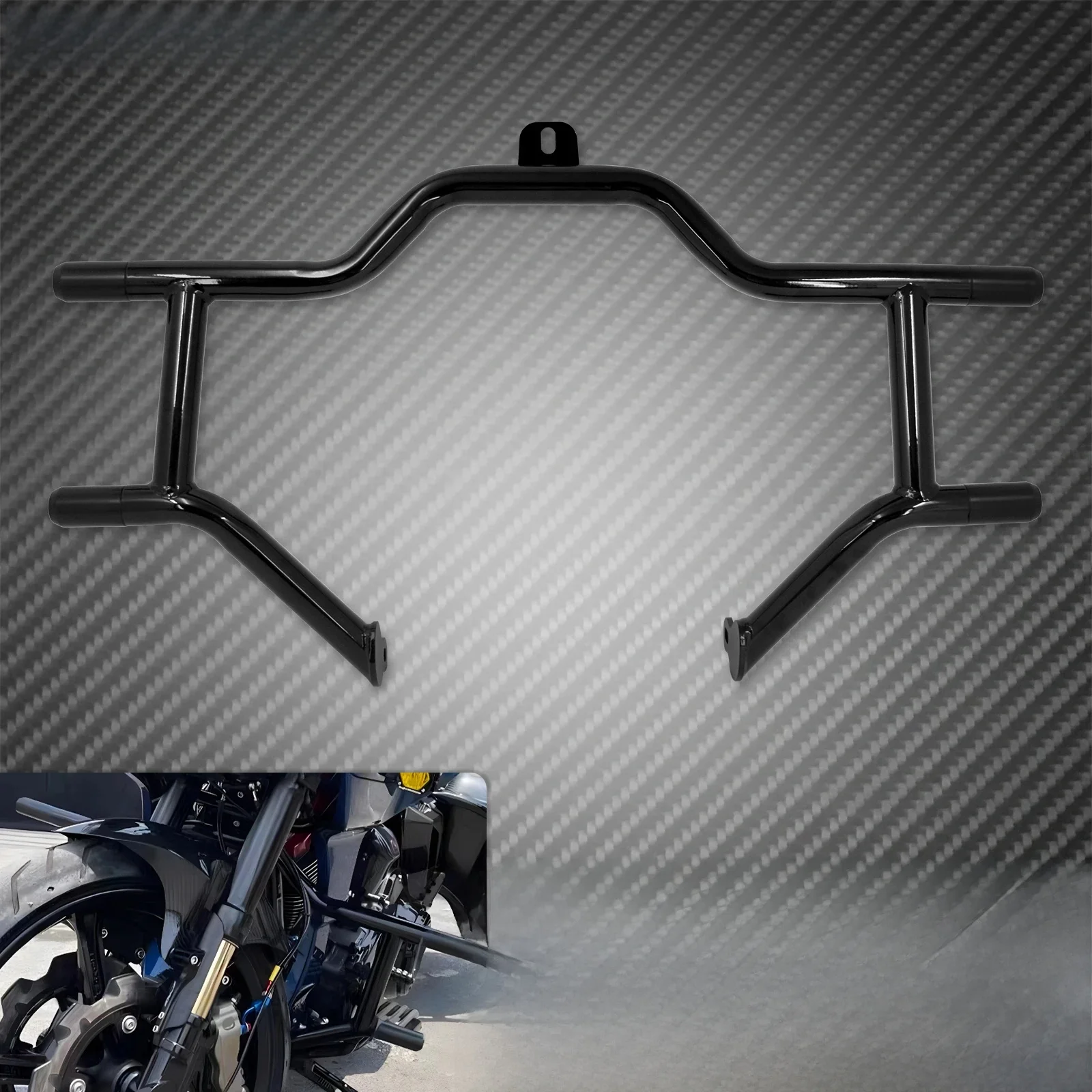 Front Crash Bar Motorrad Absturzsicherung Autobahn Motor Schutz Für Harley Touring Road King Electra Glide FLHX FLTRX 09-2024
