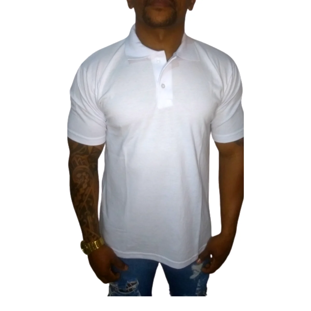 Kit 2 Camisa Gola Polo Masculina Básica Algodão Lisa Premium Original Sem Bolso Atacado Uniforme