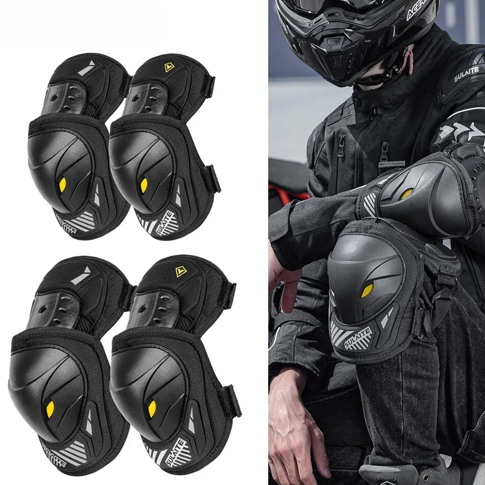 AliExpress GOMOREON 1Pair Motorcycle Electric Bike Knee Elbow Guards Pads Protector Dirt Bike Body for Motocross Racing Mountain Biking
