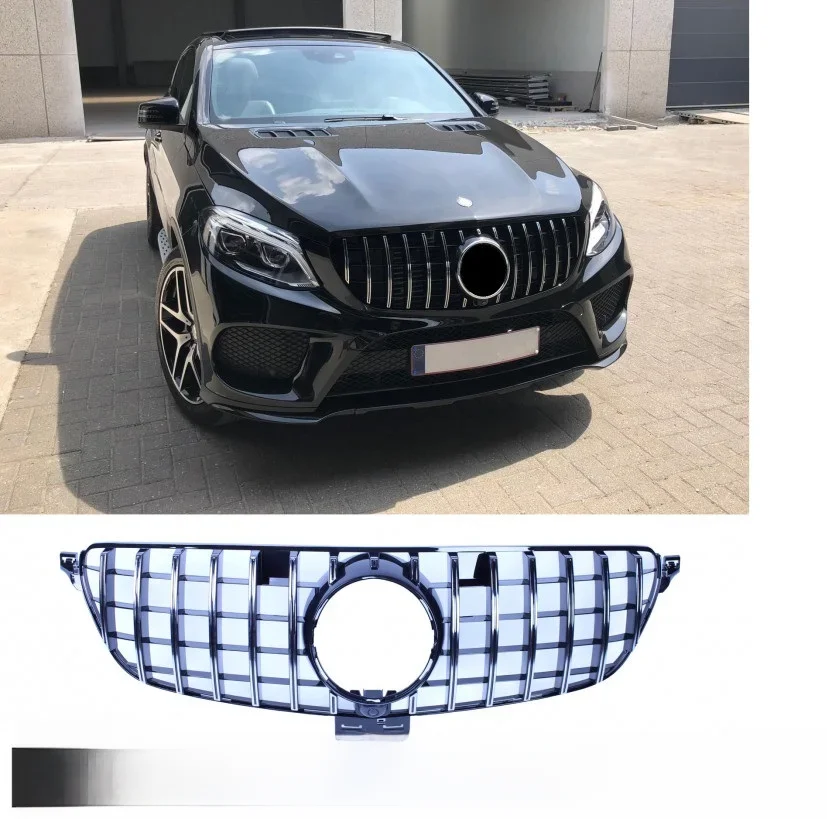 Chrome Car Front Bumper Center Grid, hastes verticais, Calandra Pan, American Grill Acessório para