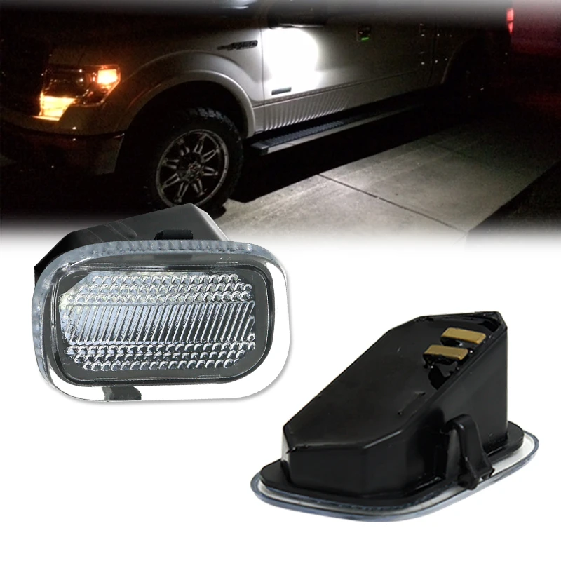 For Ford F150 F250 F350 F450 SuperDuty Pickup Side Towing Mirror Under Puddle Light Ground Welcome Lamp Replacement