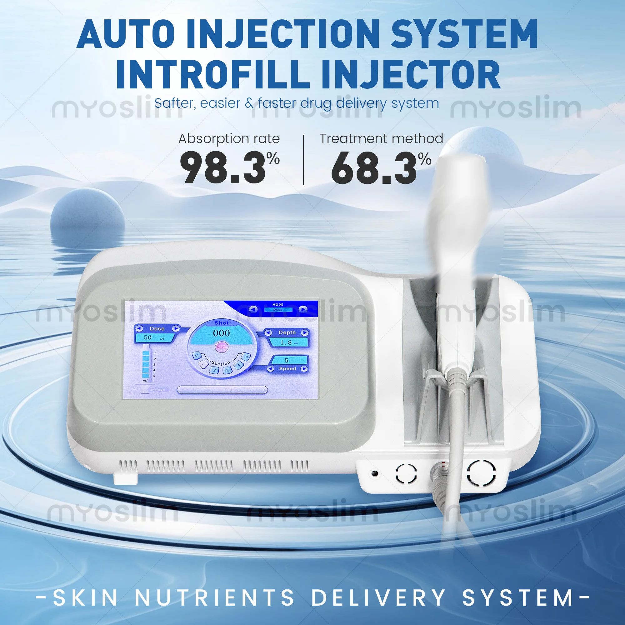 New Water Machine Hydrating Whitening Freckle-Removing RF Nutrition Introduction Photon Rejuvenation Negative Pressure Painless