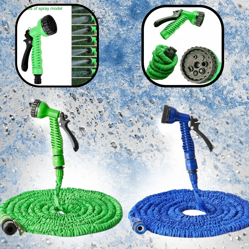 خرطوم حديقة مرن وقابل للسح ، خرطوم سحري مرن قابل للتوسيع ، 15 متر