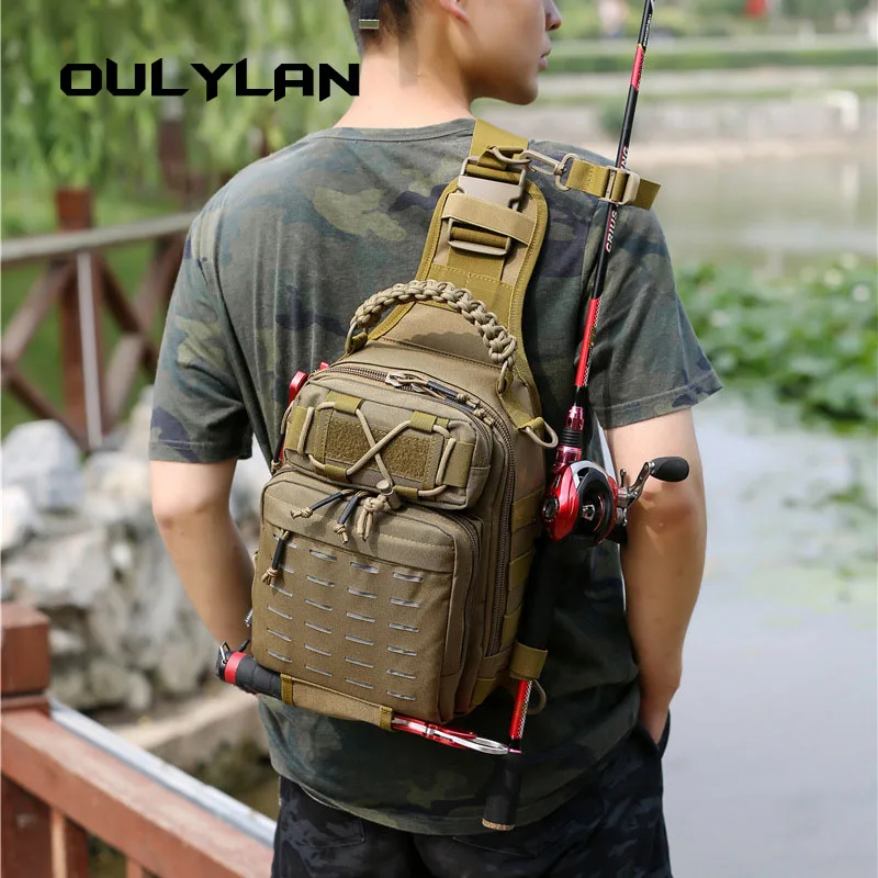 

Outdoor Shoulder Bag Sports Climbing Backpack Shoulder Tactical Hiking Camping Hunting Daypack Fishing Backpack