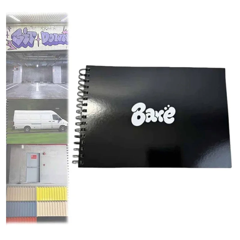 Glossy Black Hardcover Spiral Notebook, Wire‑O Binding Journal Notepad for Daily Notes & Sketching