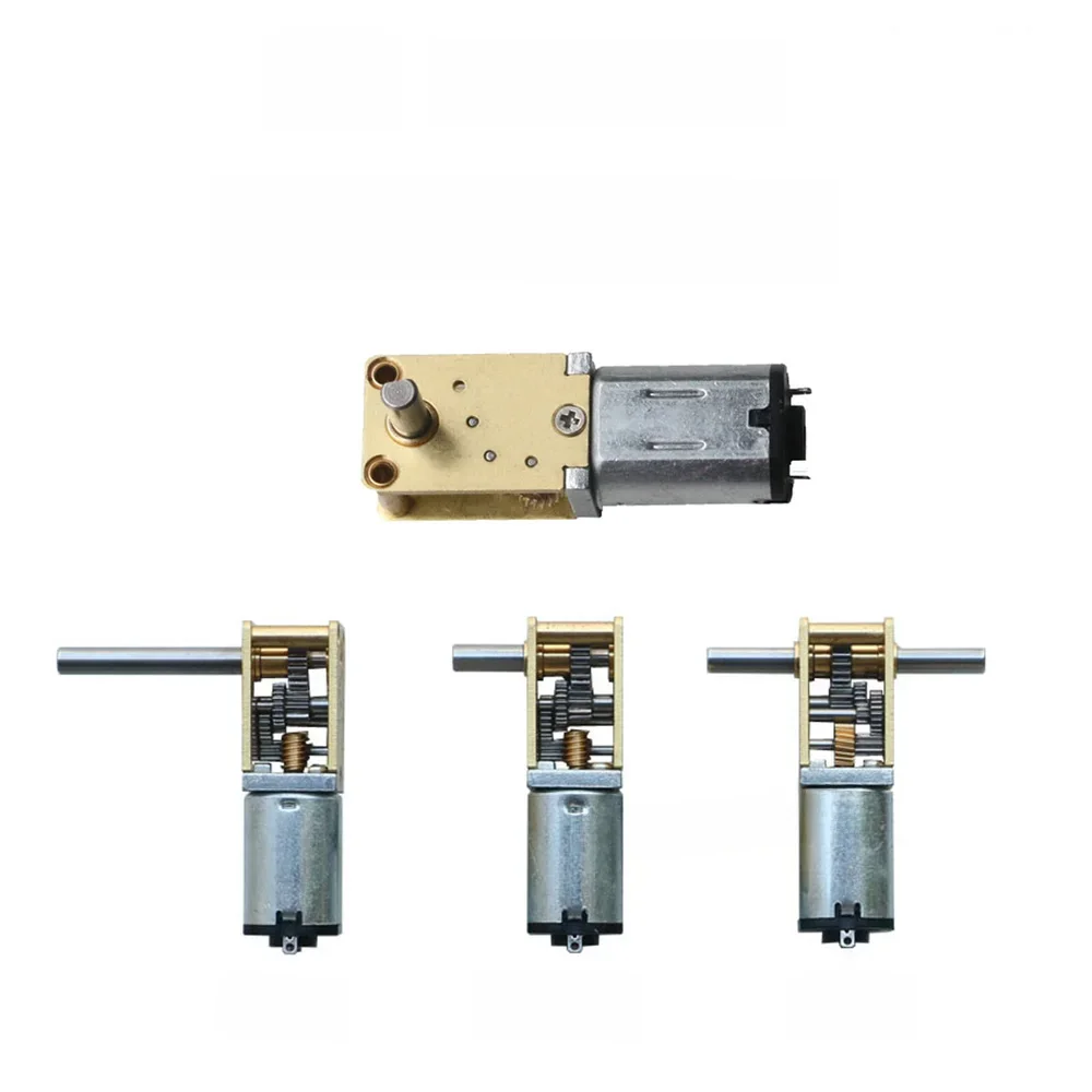Silnik z przekładnią N20, w całości metalowy, z pojedynczym/podwójnym wałem, DC 3V 6V 12V, 4RPM-381RPM, wolnoobrotowy silnik z przekładnią o wysokim momencie obrotowym, do samodzielnego montażu robota/auta. — zdjęcie 2