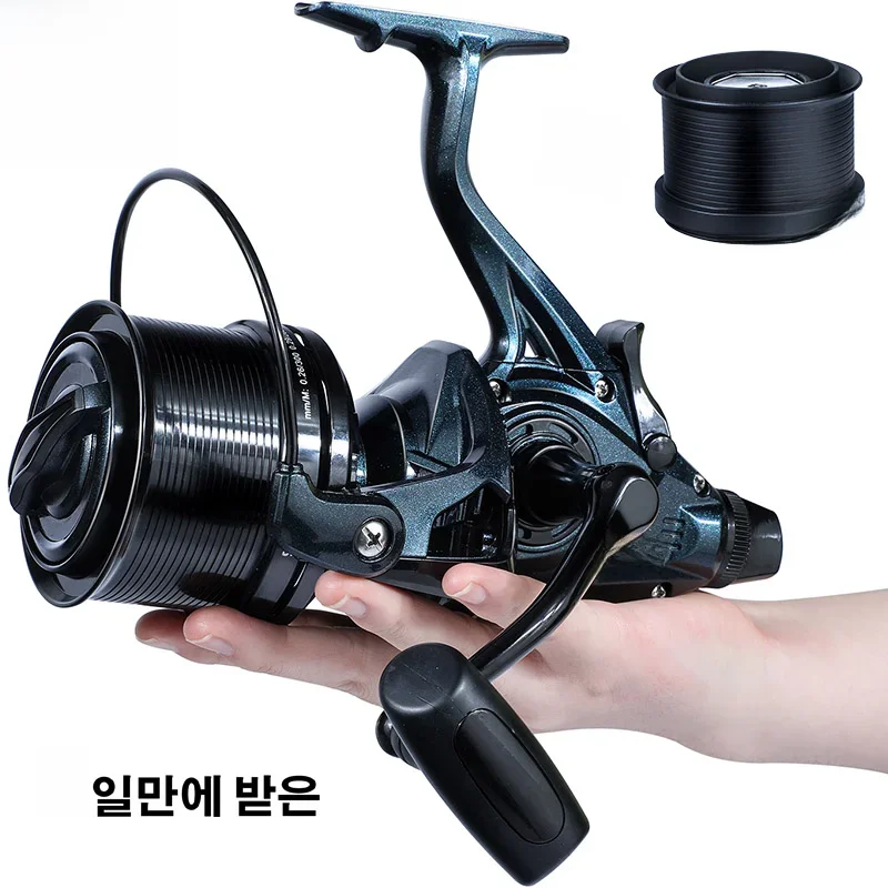 Sougayilang DYD9000-12000 Vollmetall-Spinn-Angelrolle, 13 + 1BB, 25 kg, maximale Zugkraftrolle für Salzwasser-Trolling-Surfangeln