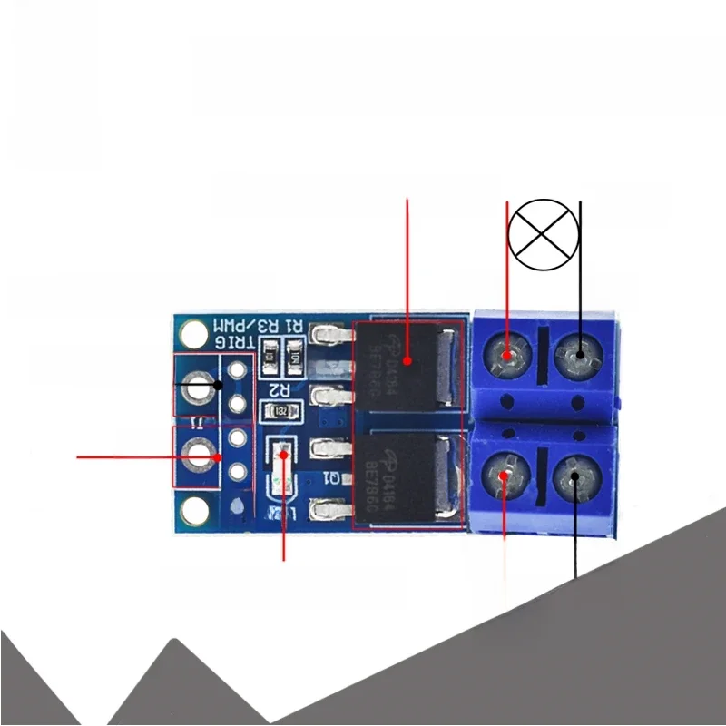 1/10 sztuk 15A 400W MOS FET przełącznik spustowy moduł napędowy Panel sterowania regulatora PWM dla arduino — zdjęcie 2