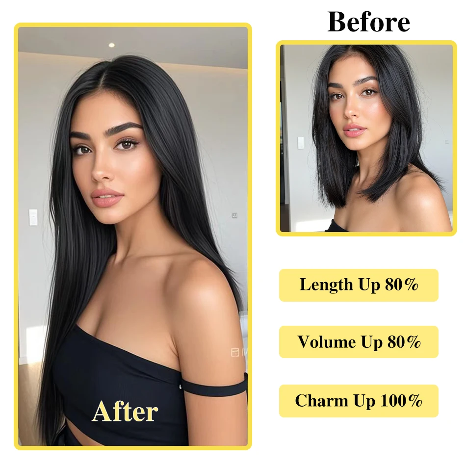 YELO 160-200 Gram Braziliaanse Clip in Hair Extensions Echt Menselijk Haar 10 Stuks Zijdeachtige Rechte Clip ins Volledige Hoofd 18-28 Inch