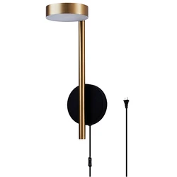 Topoch LED Plug in Sconce with Cord Adjustable Wall Lamp Surface Mount Switched Bedside Reading Lights for Bedroom Living Room