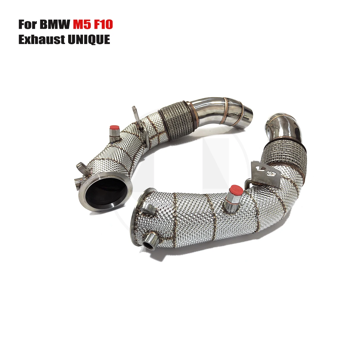 

UNIQUE For 2010-2016 BMW M5 F10 N63 V8 4.4T without cat downpipe With insulator downpipe without cat exhaust pipe