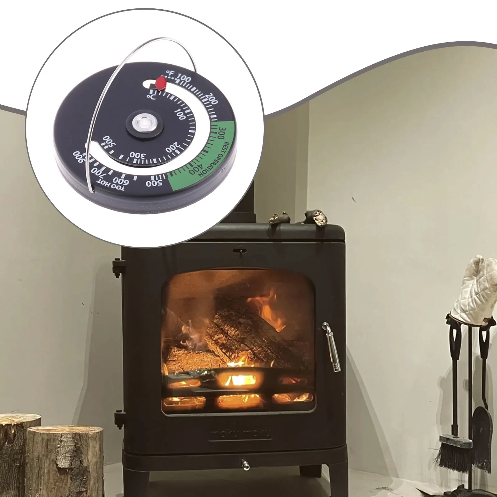 سبيكة الموقد ميزان الحرارة لسجل الموقد موقد حرق الأخشاب أنبوب المداخن قياس درجة الحرارة رصد كفاءة الحرارة والسلامة