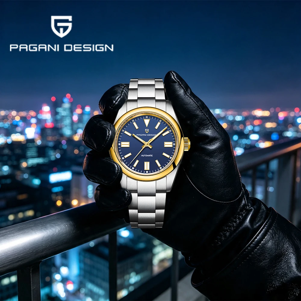 PAGANI DESIGN 2026 new gold blue mechanical men's watches luxury sapphire mirror Japanese Movt automatic watch men's steel watch