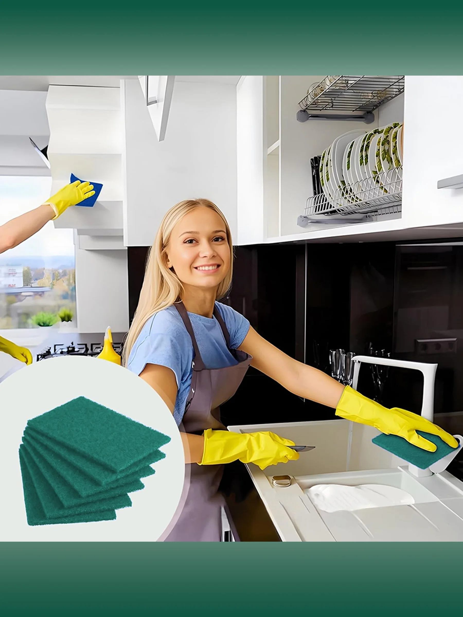 مصفاة قلي الزيوت العطرية، وسادة تنظيف، مجموعة تنظيف، شبكة فلتر الزيت، إسفنجة غسيل وإزالة الشحوم، أدوات المطبخ #5