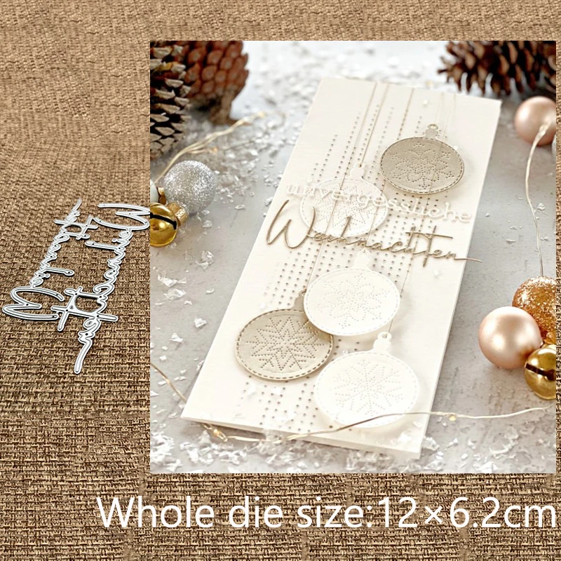 Nowy projekt Craft szablon metalowy wykrojniki weihnachten świąteczne do scrapbookingu wykrojniki papier do albumów ręcznie robione kartki tłoczenie