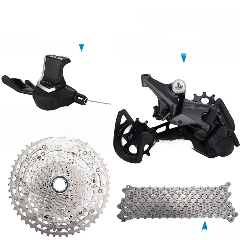 AliExpress Shimano Groupset with SLX SL-M7000 Shifter and DEORE RD-M5100 Rear Derailleur CS-M5100 Cassette Sprocket 11-speed HG601 Chain