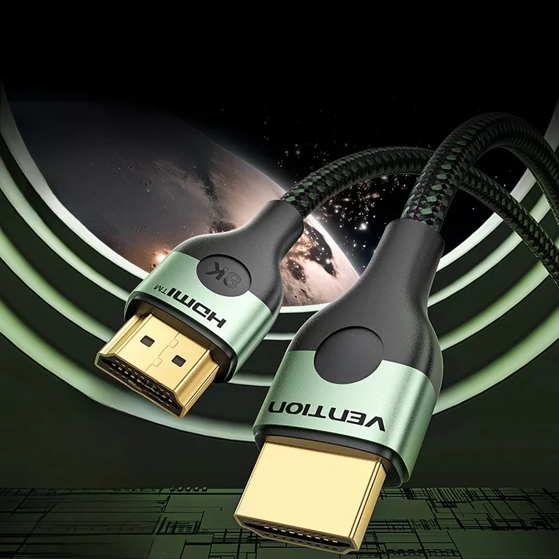 Vention-Câble compatible HDMI 2.1, 8K, 60Hz, 4K, 120Hz, PS5, Xiaomi TV Box, haute vitesse, ignorez 8K, 60Hz, 48Gbps