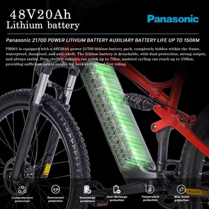 PULUMA-Bike-electric-smart-battery-Panasonic ifade pedalı ile yardım, fren diski hidrolik, 48 V, 1000 W, 27,5 inç, 20Ah Hoparlör, bluetooth, lastikte 6 büyük satış-no. 2