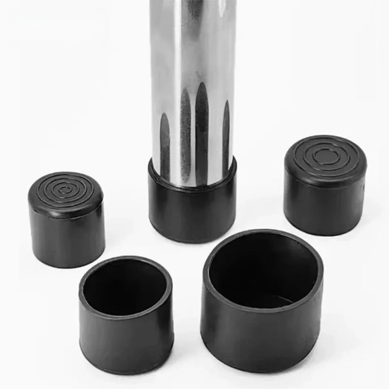 Protecteur de sol antidérapant noir, embouts de pieds de Table et de chaise, capuchons de fond de meubles, couvre-extrémité réduisant le bruit