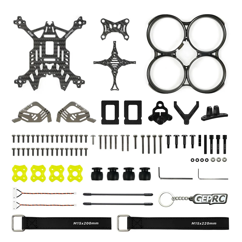 GEPRC GEP-CT30 telaio con striscia luminosa COB BEC per Cinebot30 FPV Drone Set di accessori di montaggio sostituibili in fibra di carbonio