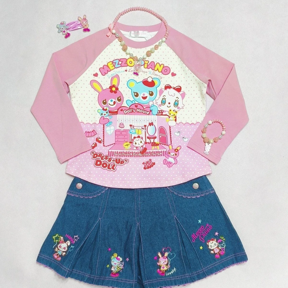 Japanisches Kawaii süßes Langarm-T-Shirt mit Vintage-Cartoon-Print, O-Ausschnitt, lässiges Oberteil, Streetwear, All-Match-Y2k-Ästhetik-T-Shirts – Detail 6