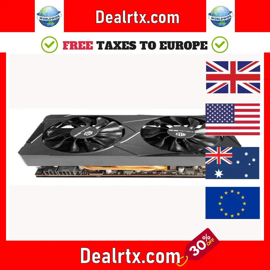 

USED MLLSE AMD RX 5700 XT 8GB Placa De Video Graphics Card GDDR6 256-bit 7nm game Video Card rtx 5700 xt 8gb Support Desktop CPU