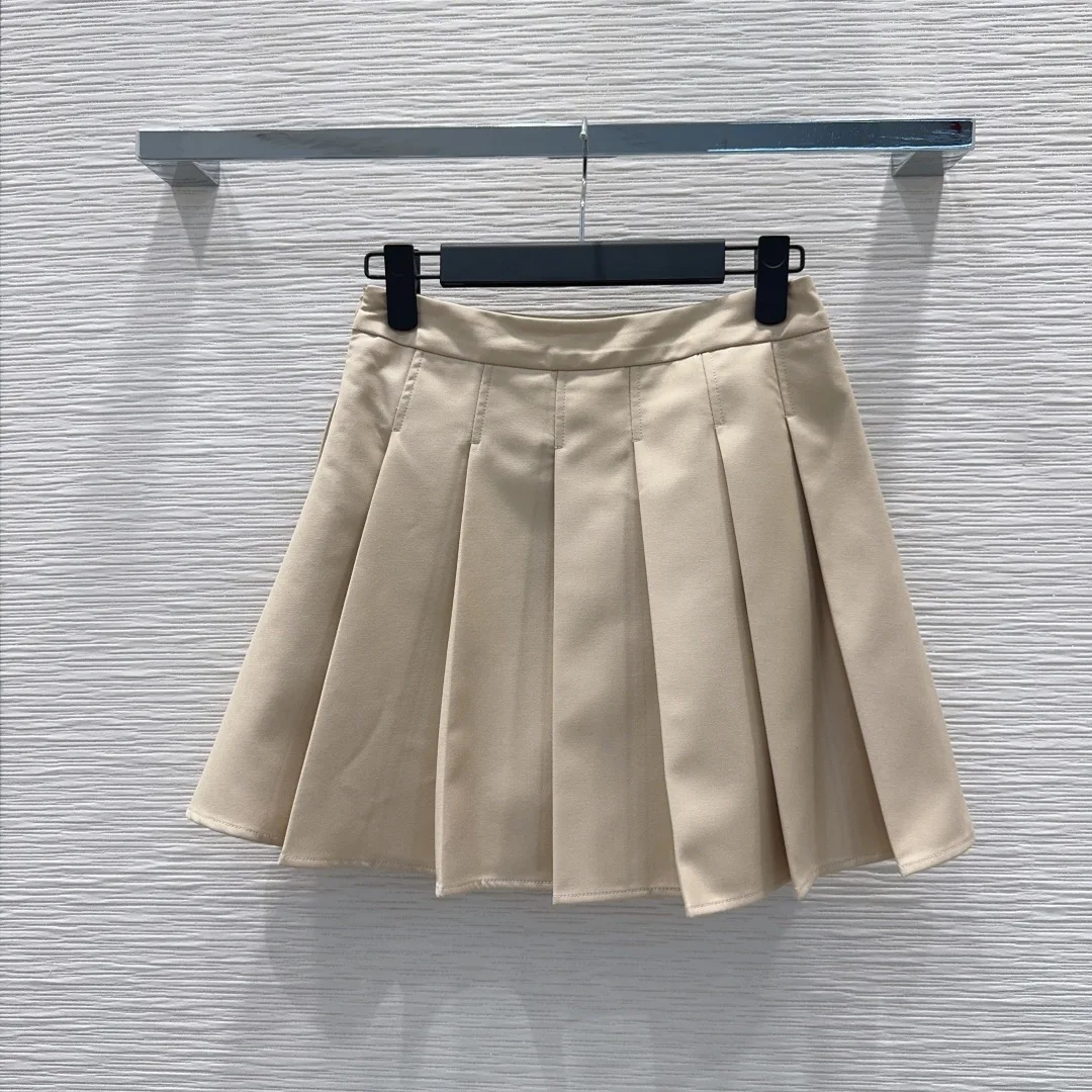 

2026 Women's Summer New High-Waisted Pleated Mini Skirt Slim Fit A-Line Preppy Skirt ZX185173