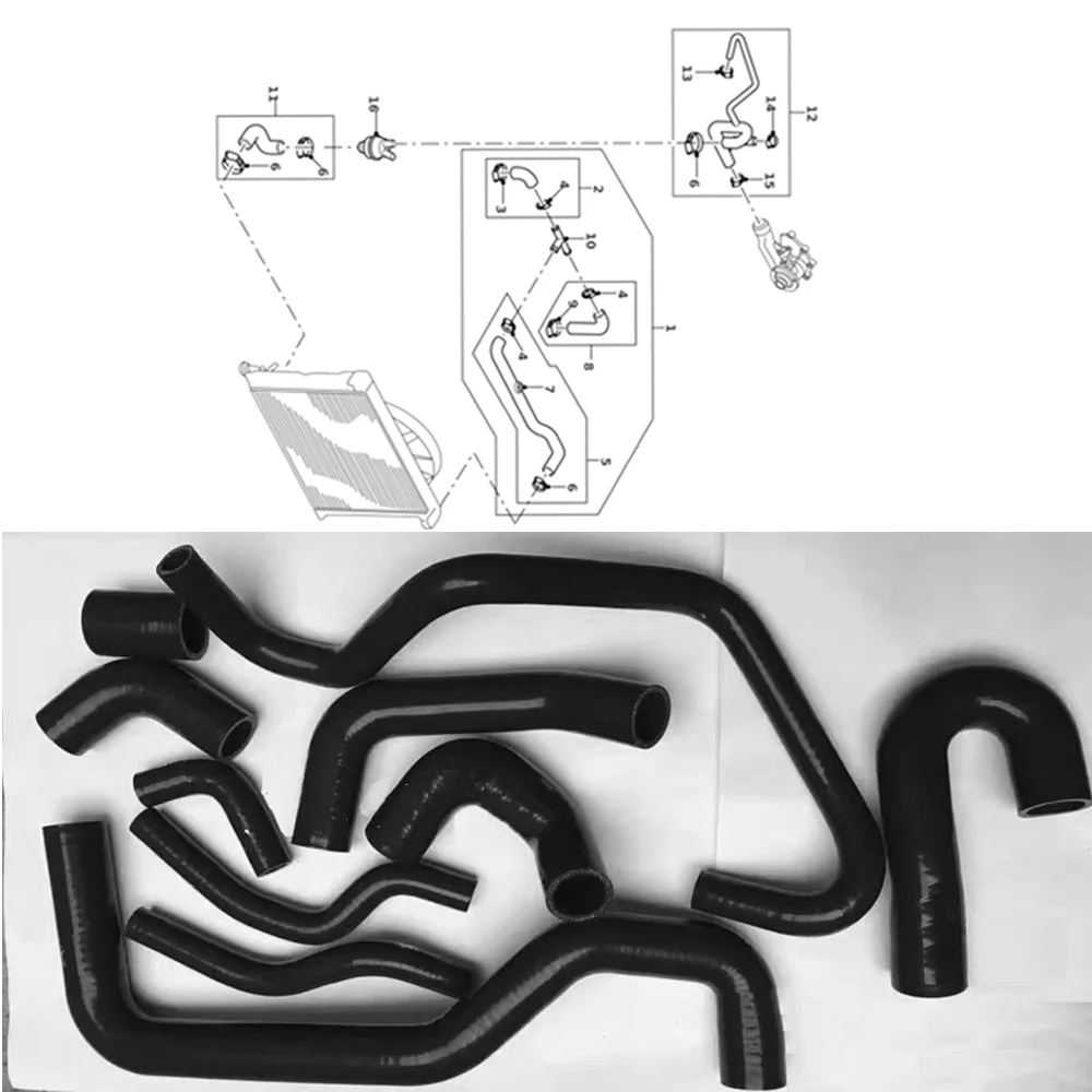 

Silicone Coolant Radiator Hose Heater Tube For LAND ROVER Discovery II 2 4.6L 4.0L V8 1999 - 2004 CLASSIC