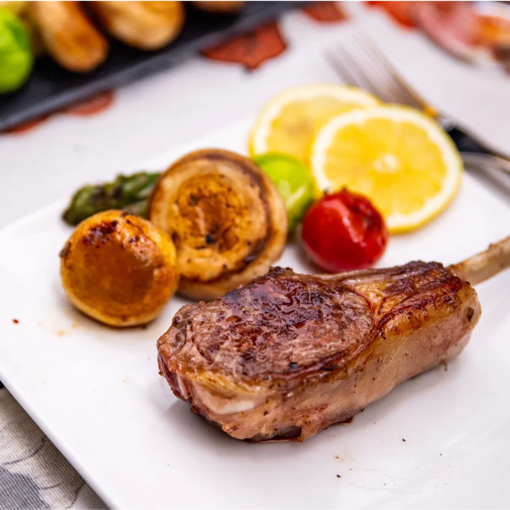 رف كتف أضلاع الضأن الأسترالية الفاخرة من لحم رام 400 جرام لحم الضأن الصغير للتخييم واستخدام الشواء في الانتقال لمنزل جديد