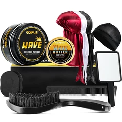 Best Gift Wave Pomade for Men Strong Hold Easy Wash 360 Wave Training Hair Cream Grease for Promotes Layered Waves Kit