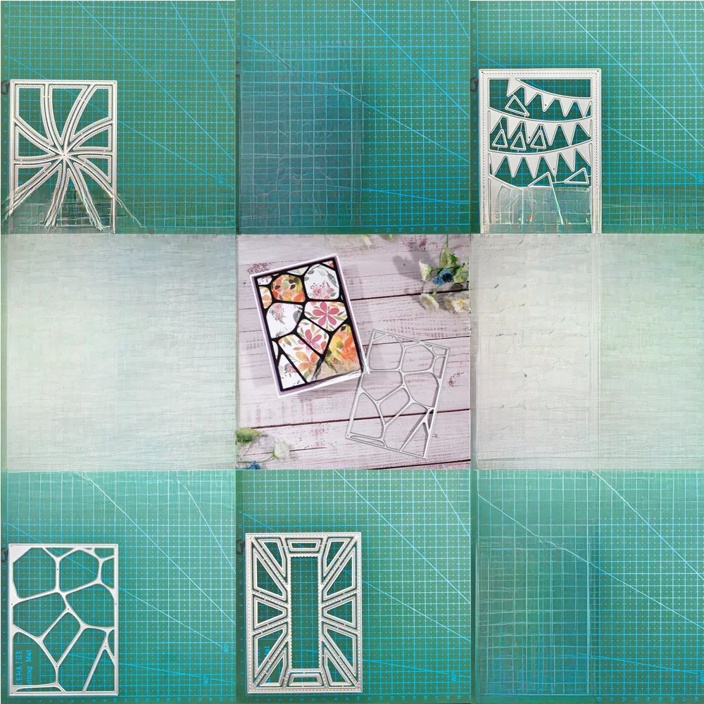 Matrices de découpe, cadre de fond, gaufrage, bricolage, couverture d'album décoratif, outil de fabrication de cartes en papier, 2023