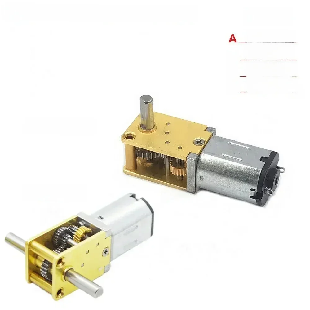 Mini N20 Całkowicie metalowy silnik z przekładnią DC 3V-12V 4RPM-381RPM Wolnoobrotowy silnik o wysokim momencie obrotowym Dwuosiowy silnik redukcyjny ślimakowy Inteligentny robot samochodowy — zdjęcie 2