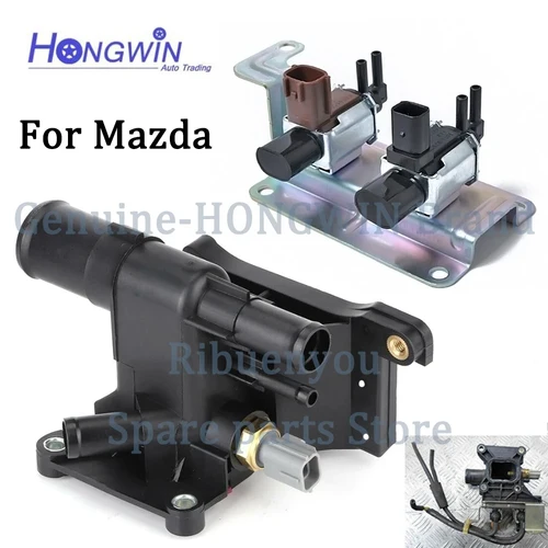 Válvula de salida de agua del termostato de refrigeración para Mazda 3 (BL BK) 6 (GG GH GY) 5 CR CX-7 2,0 LF94-15-17Z LF 941517 Z LF 9415169   LF LF 8218740