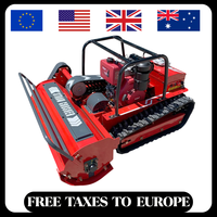 15HP Diesel Engine Lawn Mower Remote Control Straw Crusher Robot For Gargen Wasteland Door to Door Shipping